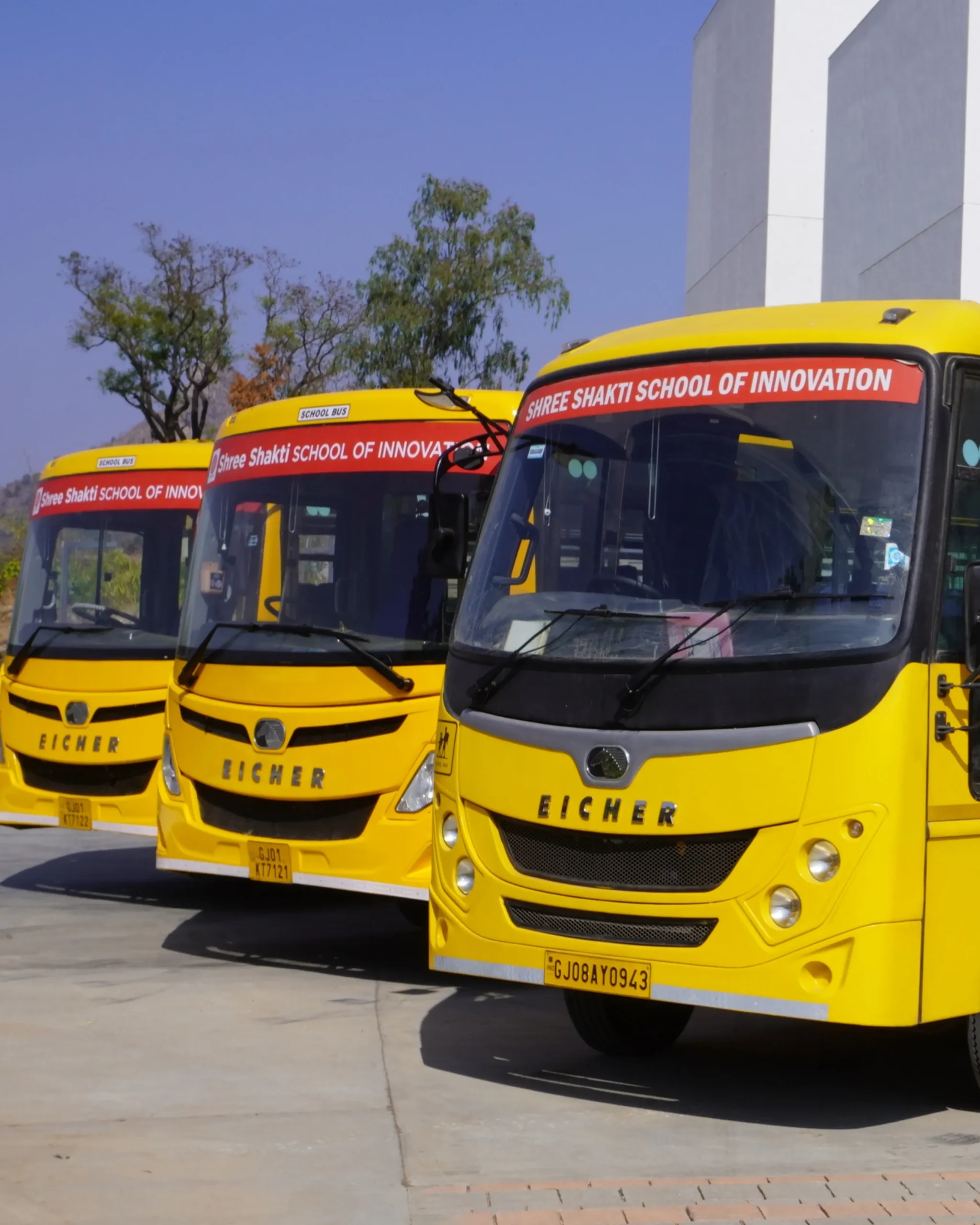 Yellow School Buses Shree Shakti School Of Innovation