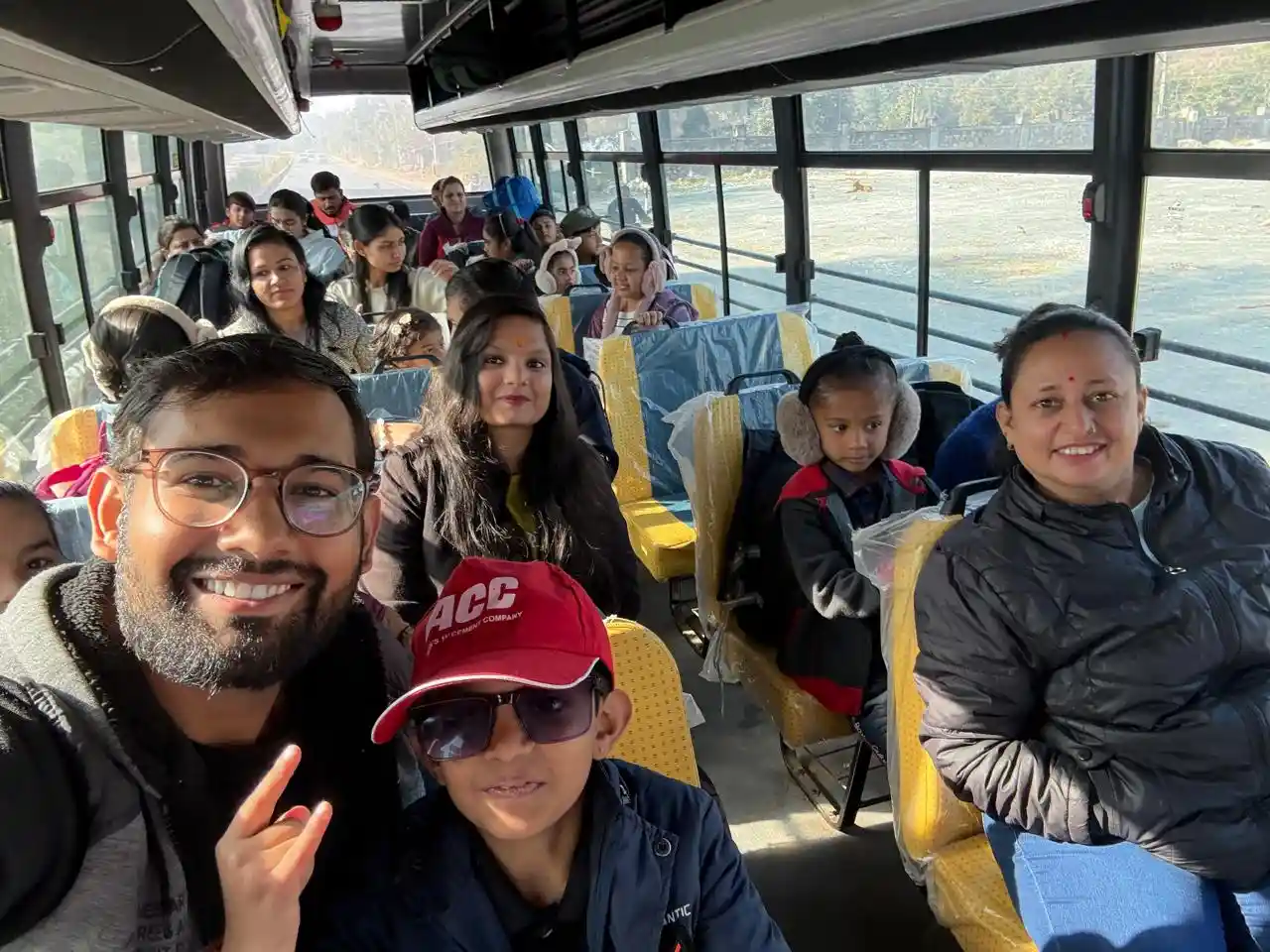 Travelling on Bus