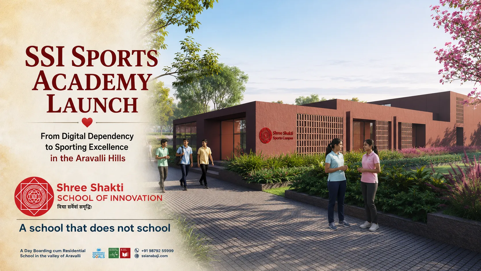 SSI Sports Academy Launch: From Digital Dependency to Sporting Excellence in the Aravalli Hills New cover page