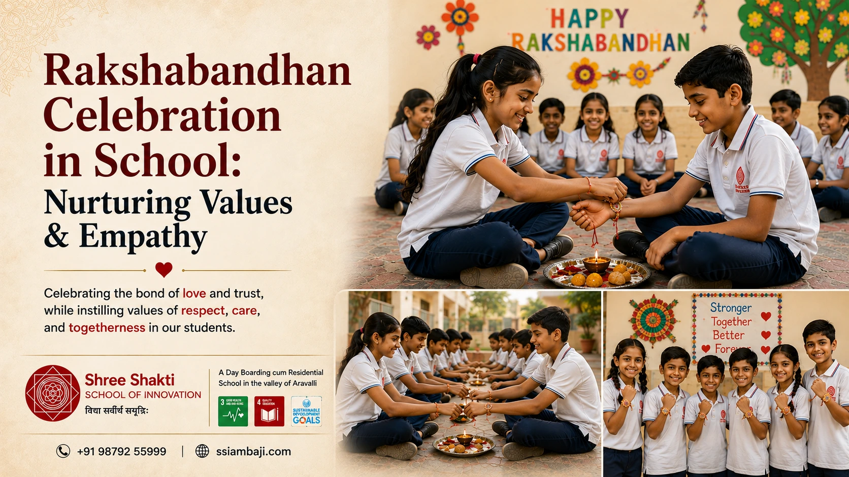Rakshabandhan Celebration in School- Nurturing Values Celebrate Rakshabandhan at SSI