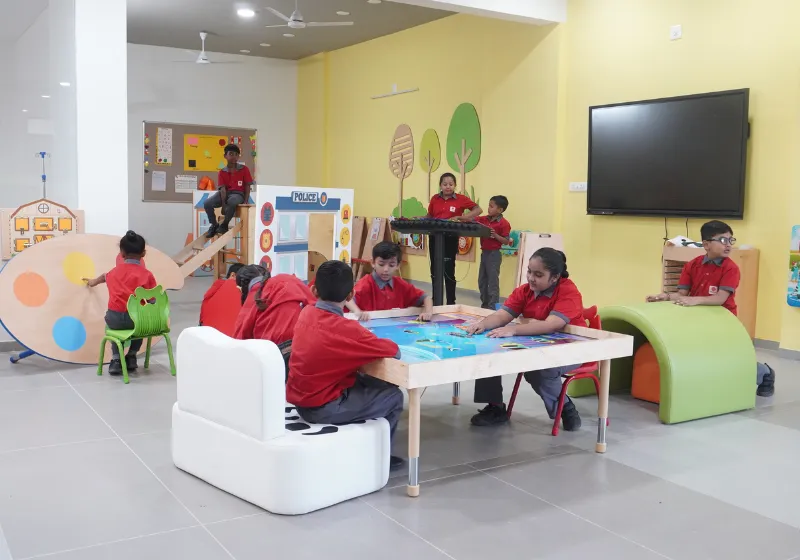 Academic learning spaces and interactive classrooms at SSI Ambaji