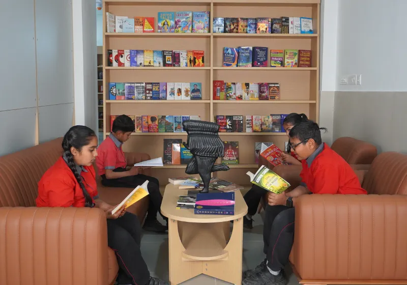 Library reading spaces at SSI Ambaji